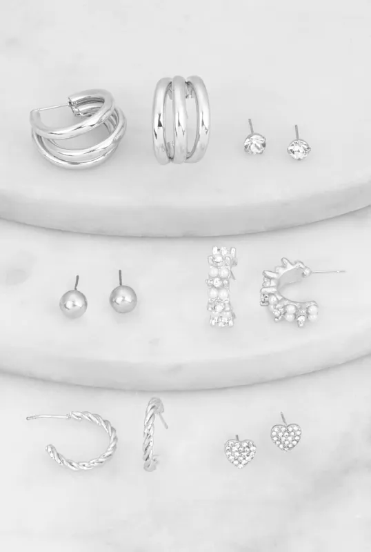 Assorted Hoop and Stud Earrings Set sold by Rainbow