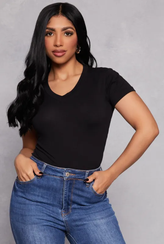 Short Sleeve V Neck Tee sold by Rainbow