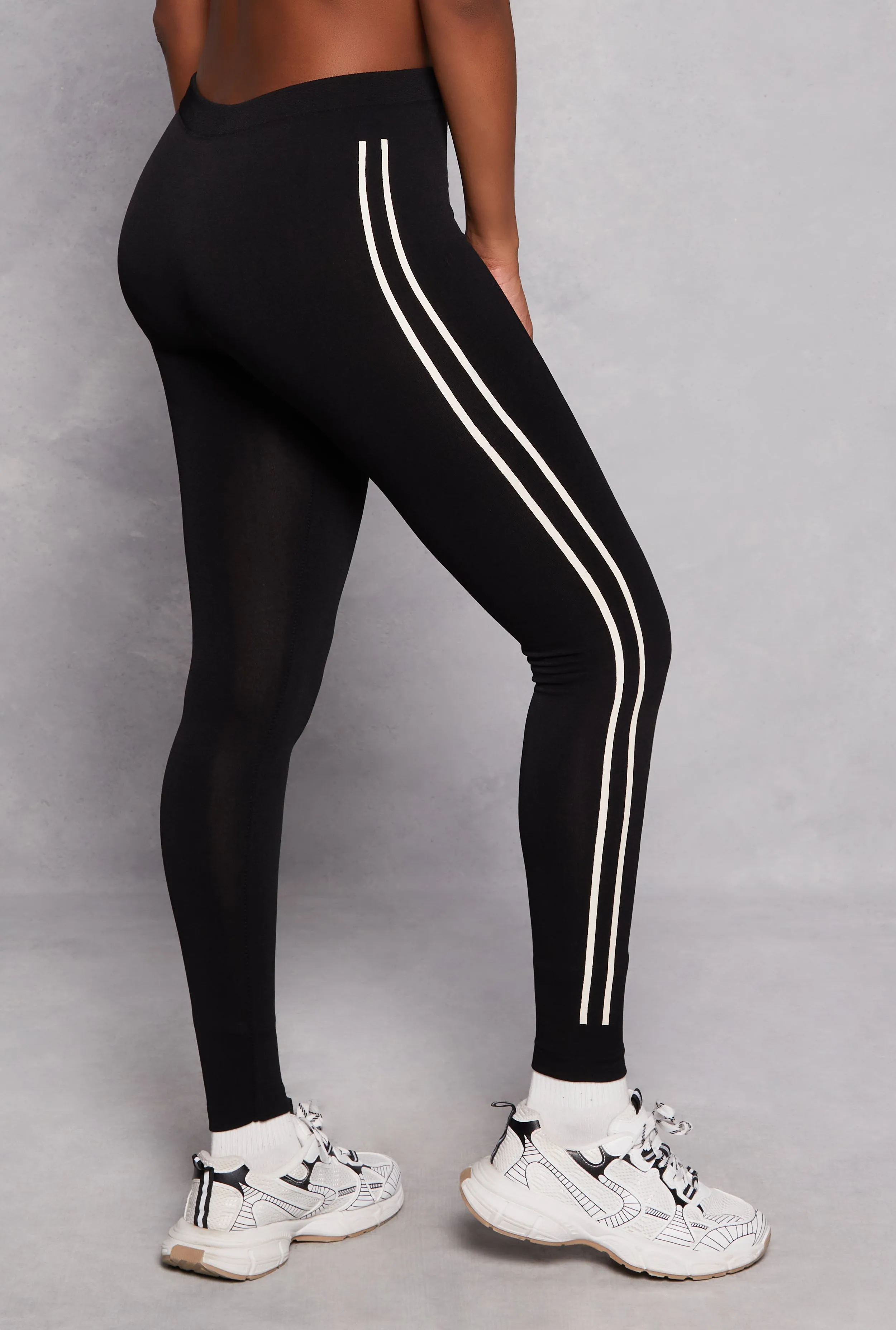 Fleece Attitude Graphic Side Stripe Leggings sold by Rainbow product image thumbnail 3