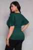 Plus Size Criss Cross V Neck Flutter Sleeve Top sold by Rainbow