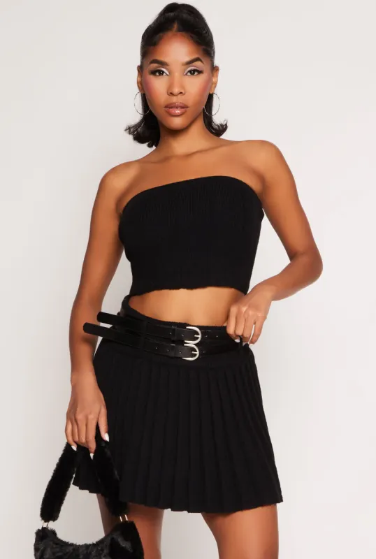 Haute Monde Ribbed Tube Top sold by Rainbow