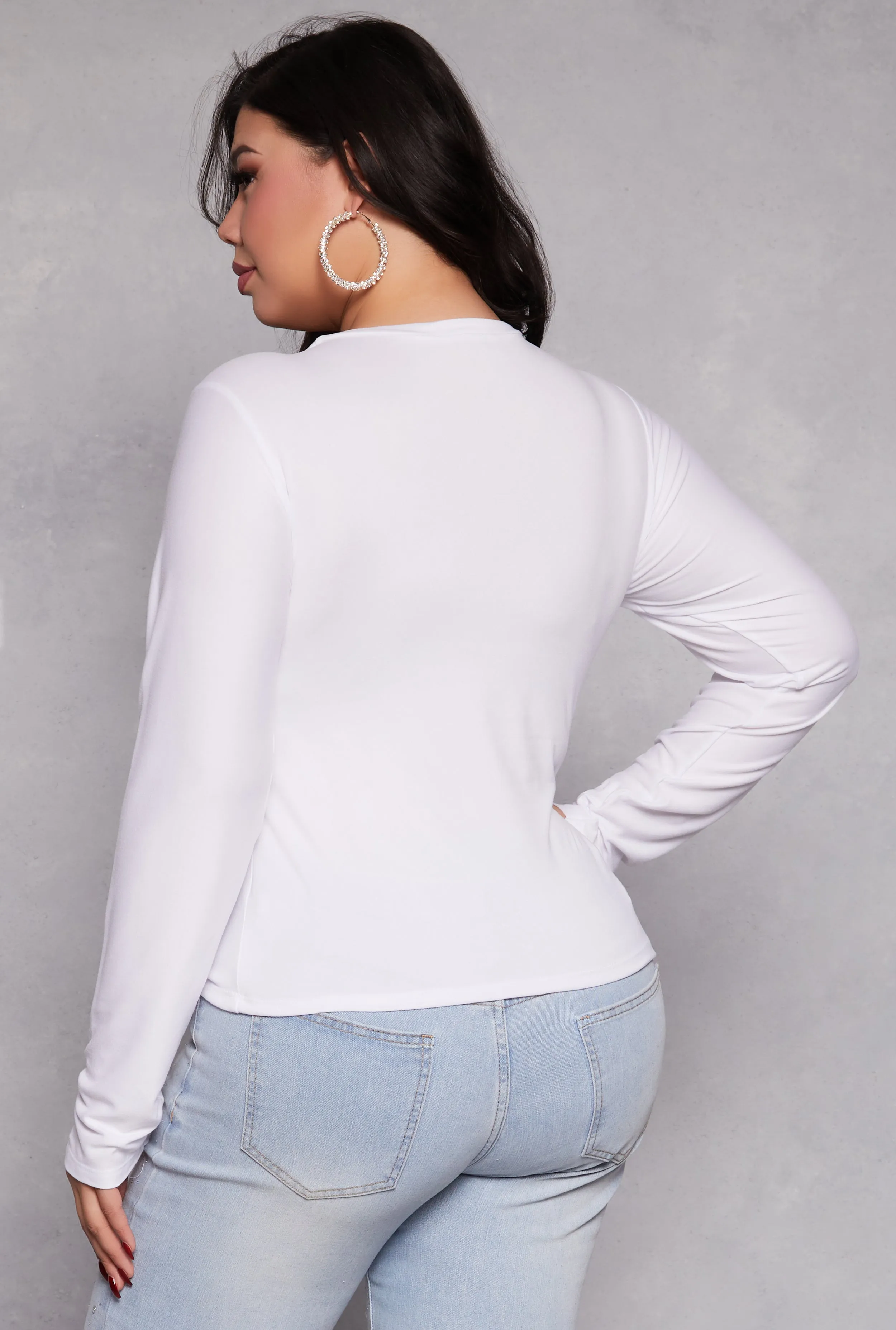Plus Size Cut Out Zip Front Top sold by Rainbow product image thumbnail 3