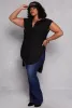 Plus Size Tie Front Button Front Shirt sold by Rainbow