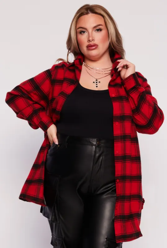Plus Size Ruched Side Button Front Shirt sold by Rainbow