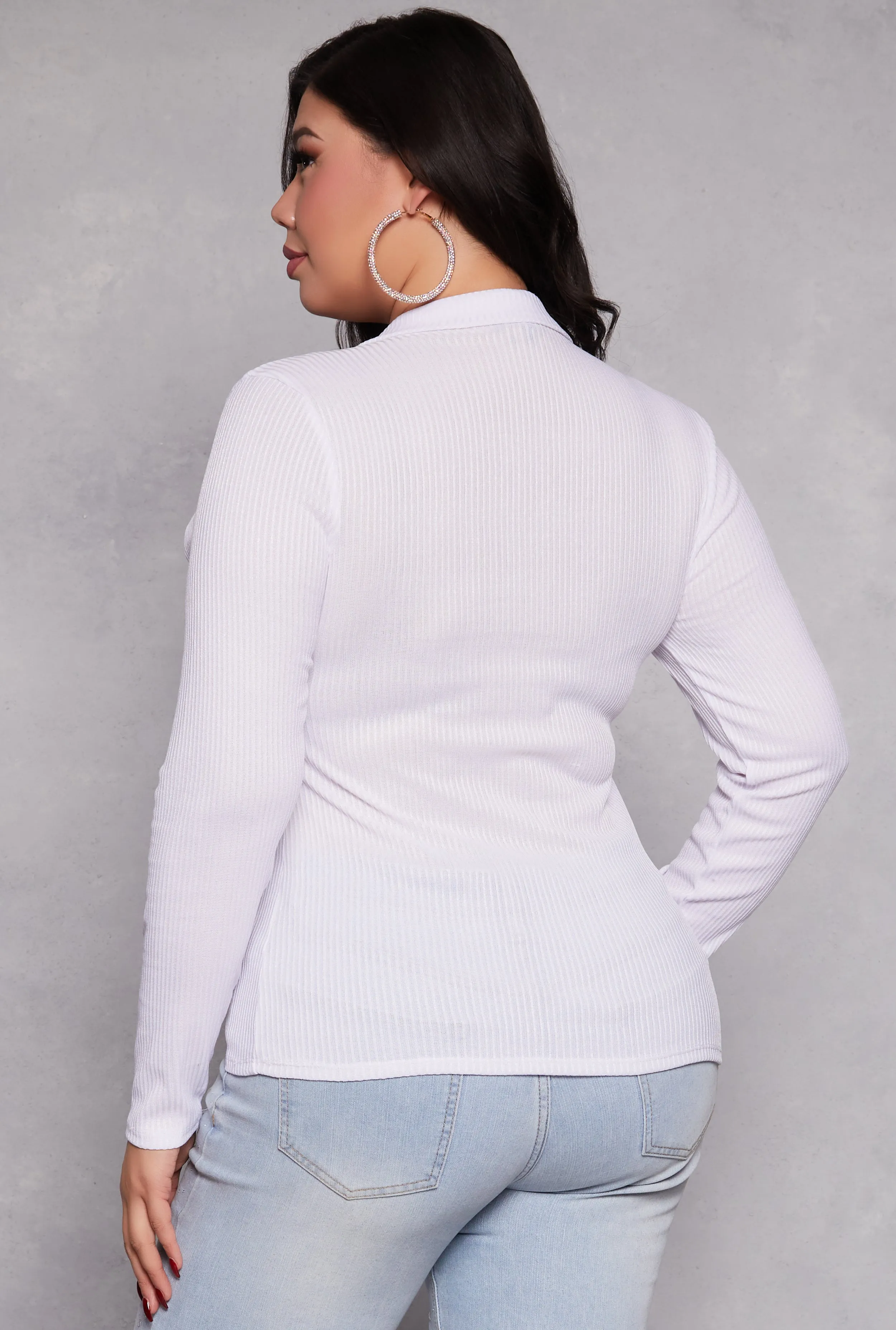 Plus Size Mock Neck Quarter Zip Top sold by Rainbow product image thumbnail 3