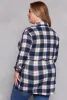 Plus Size Plaid Tie Waist Belted Shirt sold by Rainbow