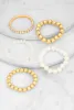 Faux Pearl Beaded Stretch Bracelets Set of 5 sold by Rainbow