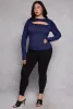 Plus Size Cut Out Zip Front Top sold by Rainbow