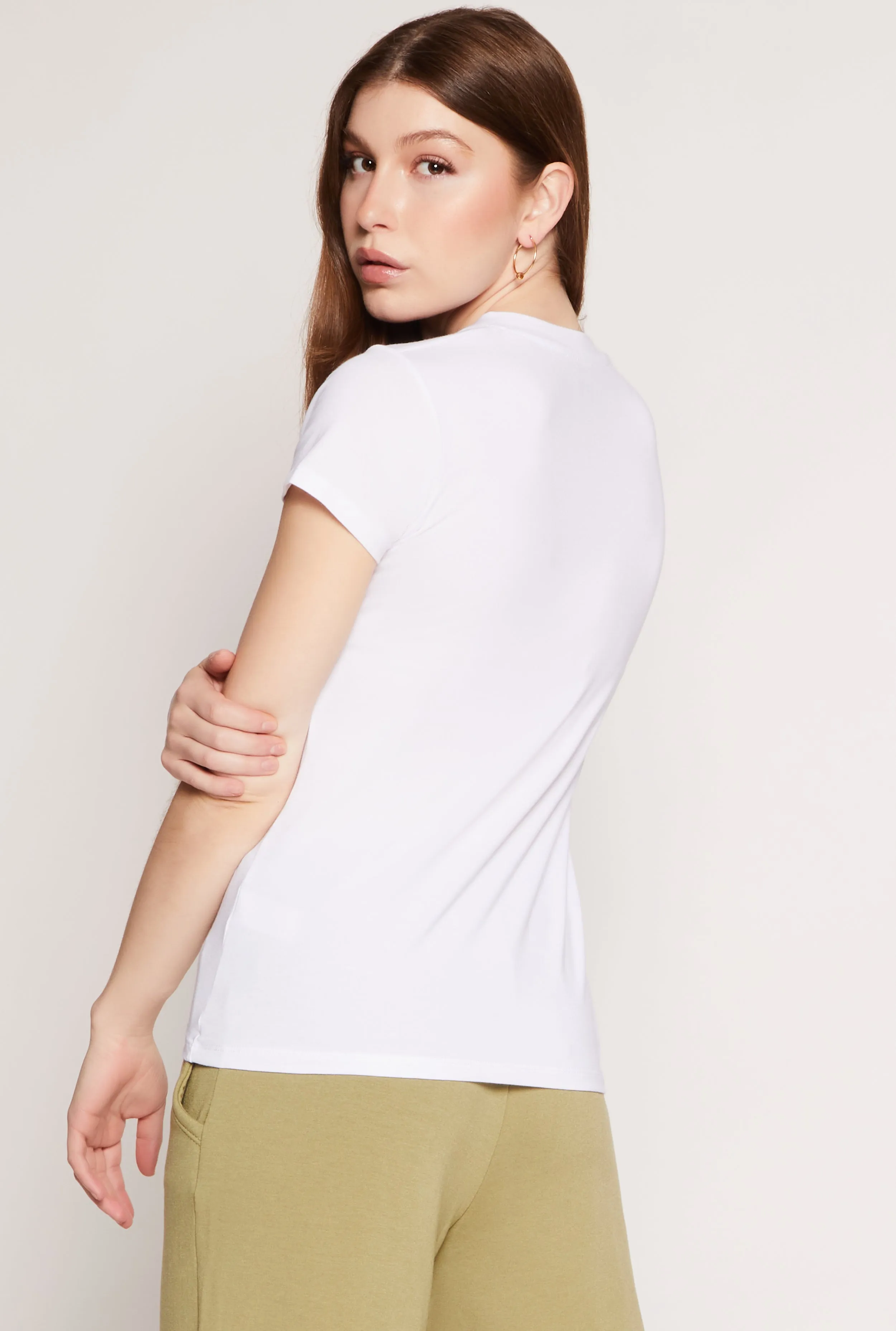 Short Sleeve V Neck Tee sold by Rainbow product image thumbnail 3