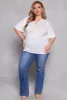 Plus Size Criss Cross V Neck Flutter Sleeve Top sold by Rainbow