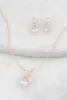 Cubic Zirconia Necklace and Drop Stud Earrings sold by Rainbow