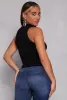 Seamless Ribbed Knit Mock Neck Top sold by Rainbow