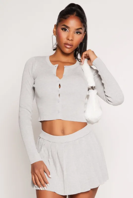 Daisy Long Sleeve Cropped Cardigan sold by Rainbow