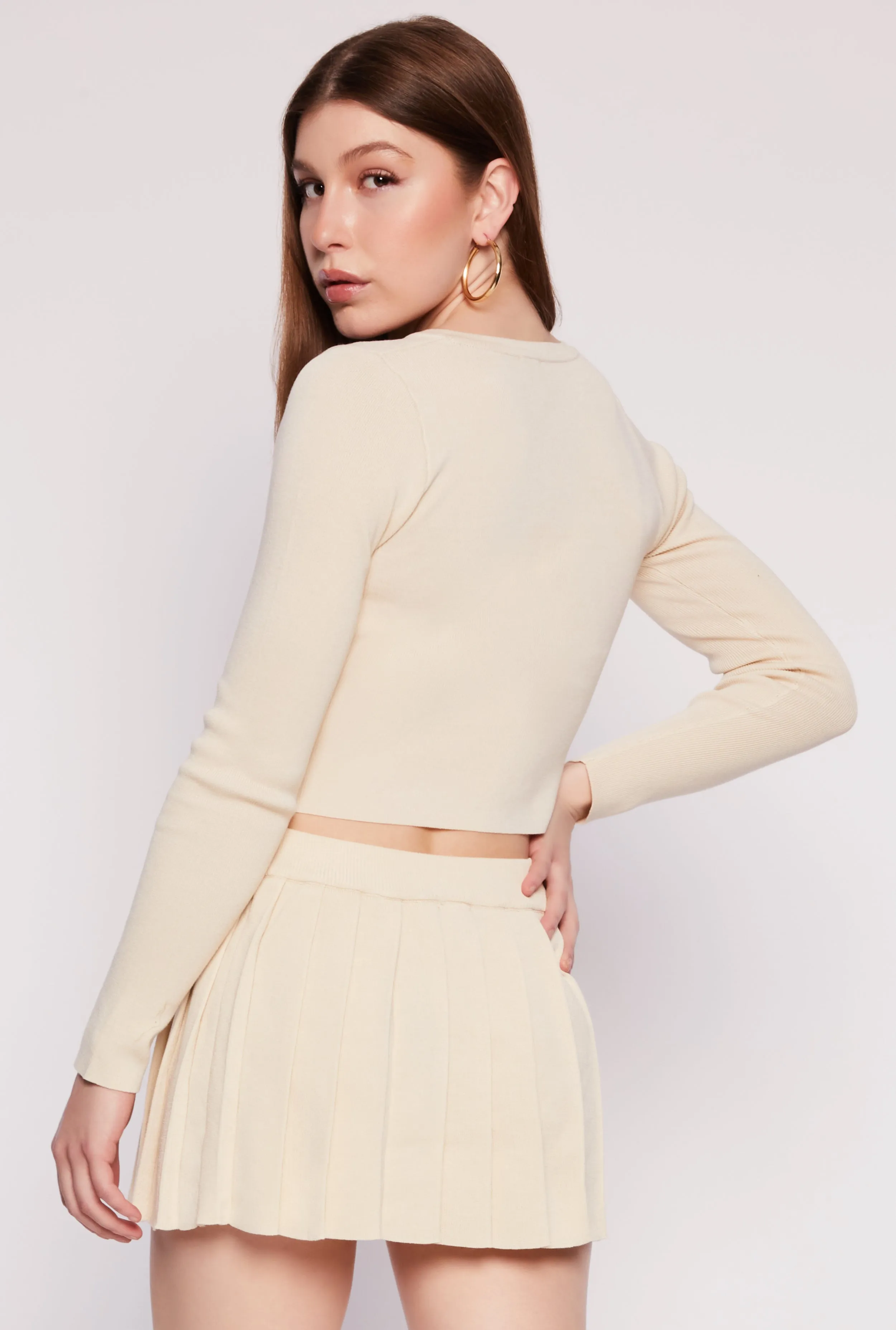 Daisy Long Sleeve Cropped Cardigan sold by Rainbow product image thumbnail 3