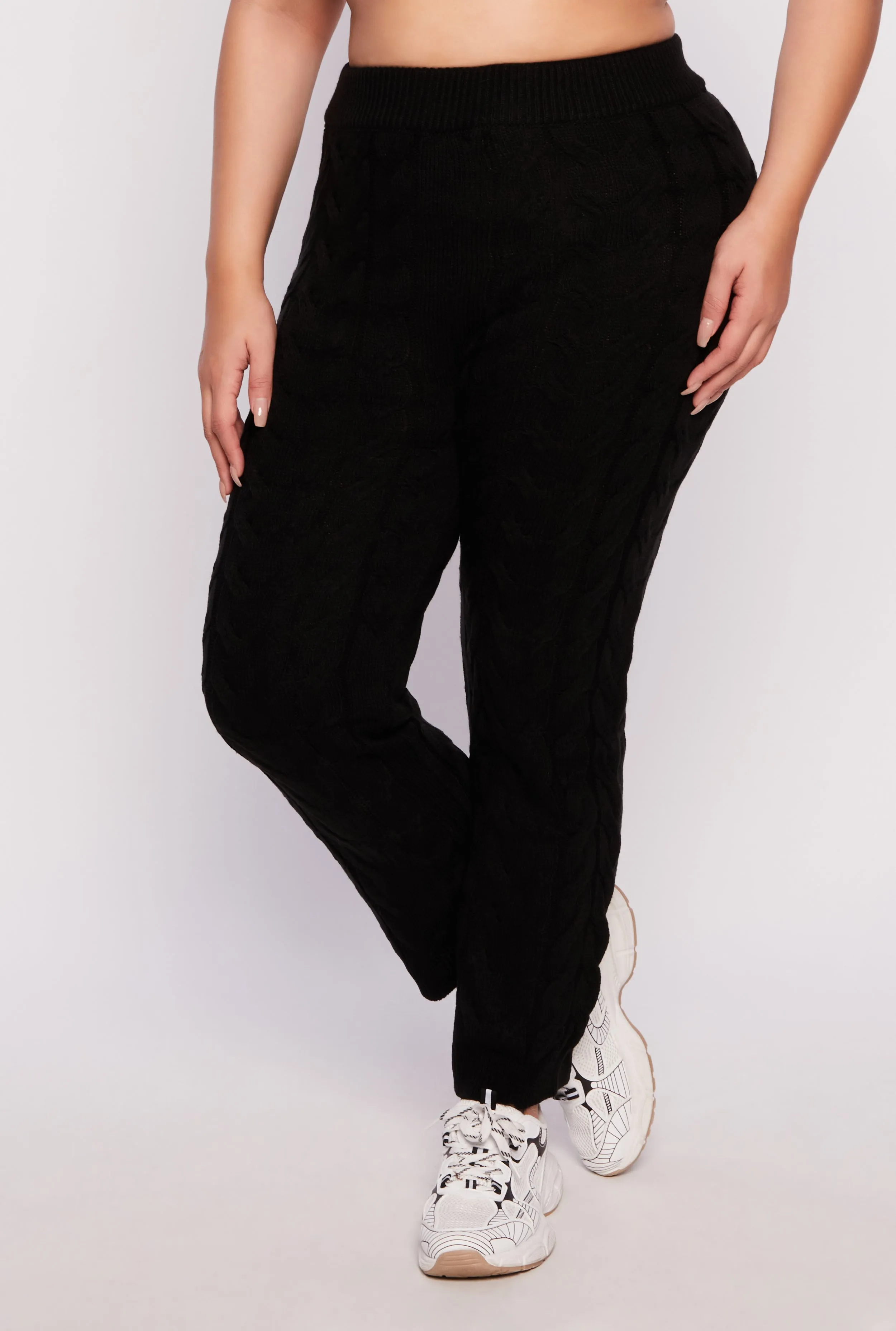 Plus Size Cable Knit Pull On Pants sold by Rainbow product image thumbnail 2