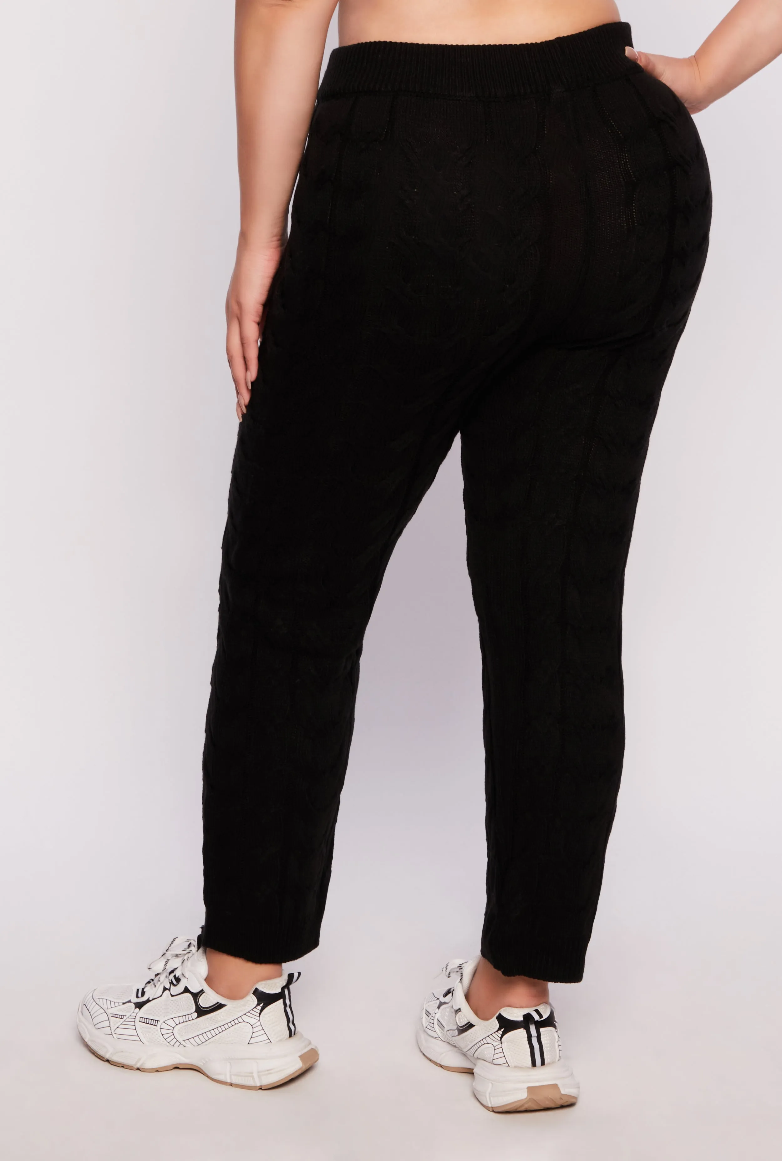Plus Size Cable Knit Pull On Pants sold by Rainbow product image thumbnail 3
