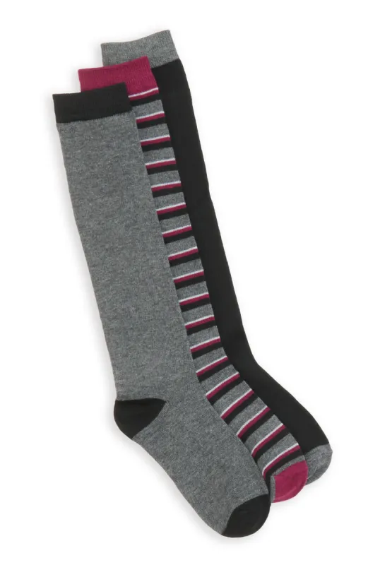 Striped Knee High Socks 3 Pack Size 9-11 sold by Rainbow