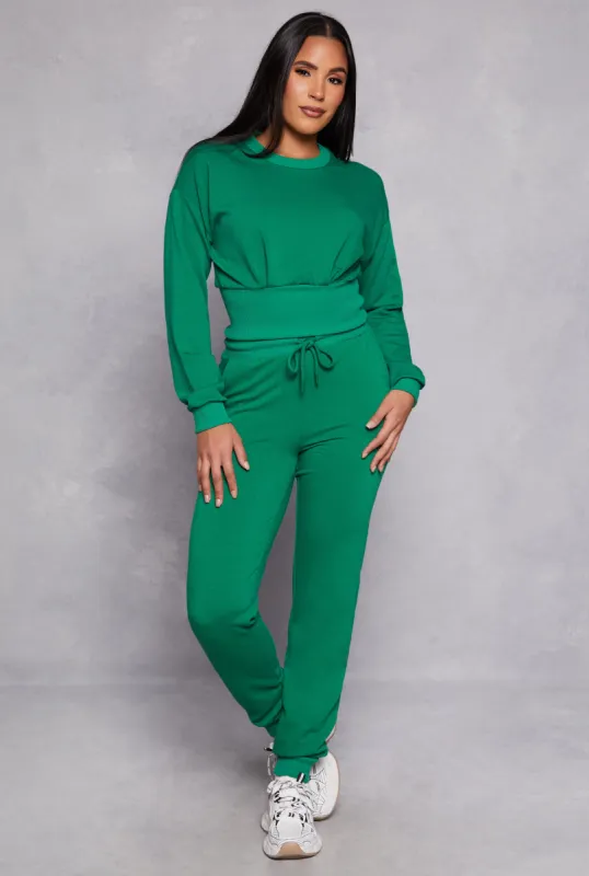 High Waist Drawstring Pocket Joggers sold by Rainbow