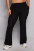 Plus Size Ribbed Knit Flare Pants sold by Rainbow