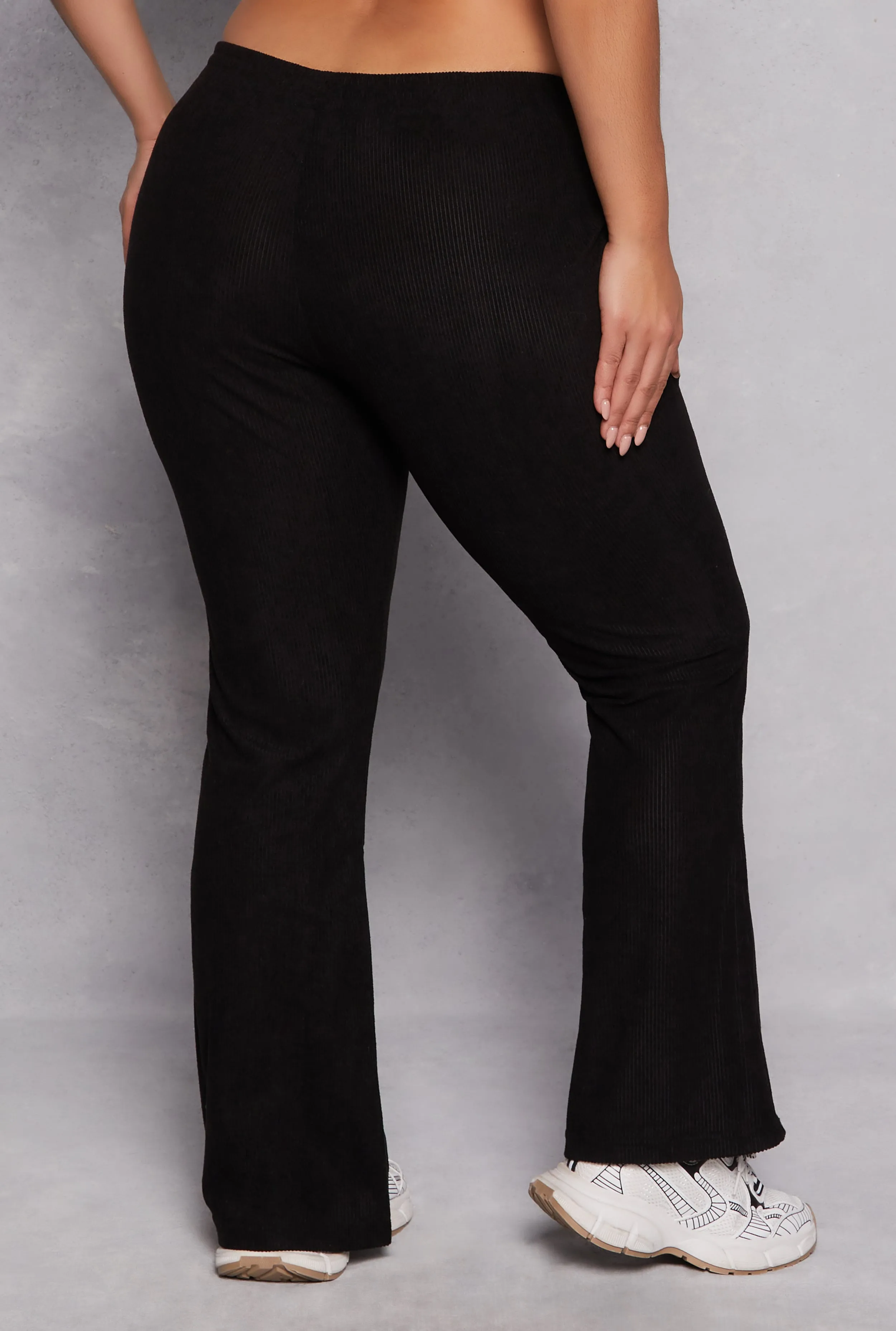 Plus Size Ribbed Knit Flare Pants sold by Rainbow product image thumbnail 3