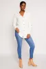 Ribbed Velvet Button Front Tunic Top sold by Rainbow