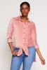 Ribbed Velvet Button Front Tunic Top sold by Rainbow