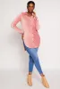 Ribbed Velvet Button Front Tunic Top sold by Rainbow