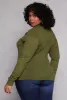 Plus Size Mock Neck Quarter Zip Top sold by Rainbow