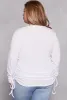 Plus Size Ruched Drawstring Side Button Front Top sold by Rainbow