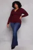 Plus Size Mock Neck Quarter Zip Top sold by Rainbow