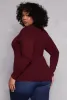Plus Size Mock Neck Quarter Zip Top sold by Rainbow