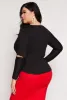 Plus Size Cut Out Long Sleeve Top sold by Rainbow