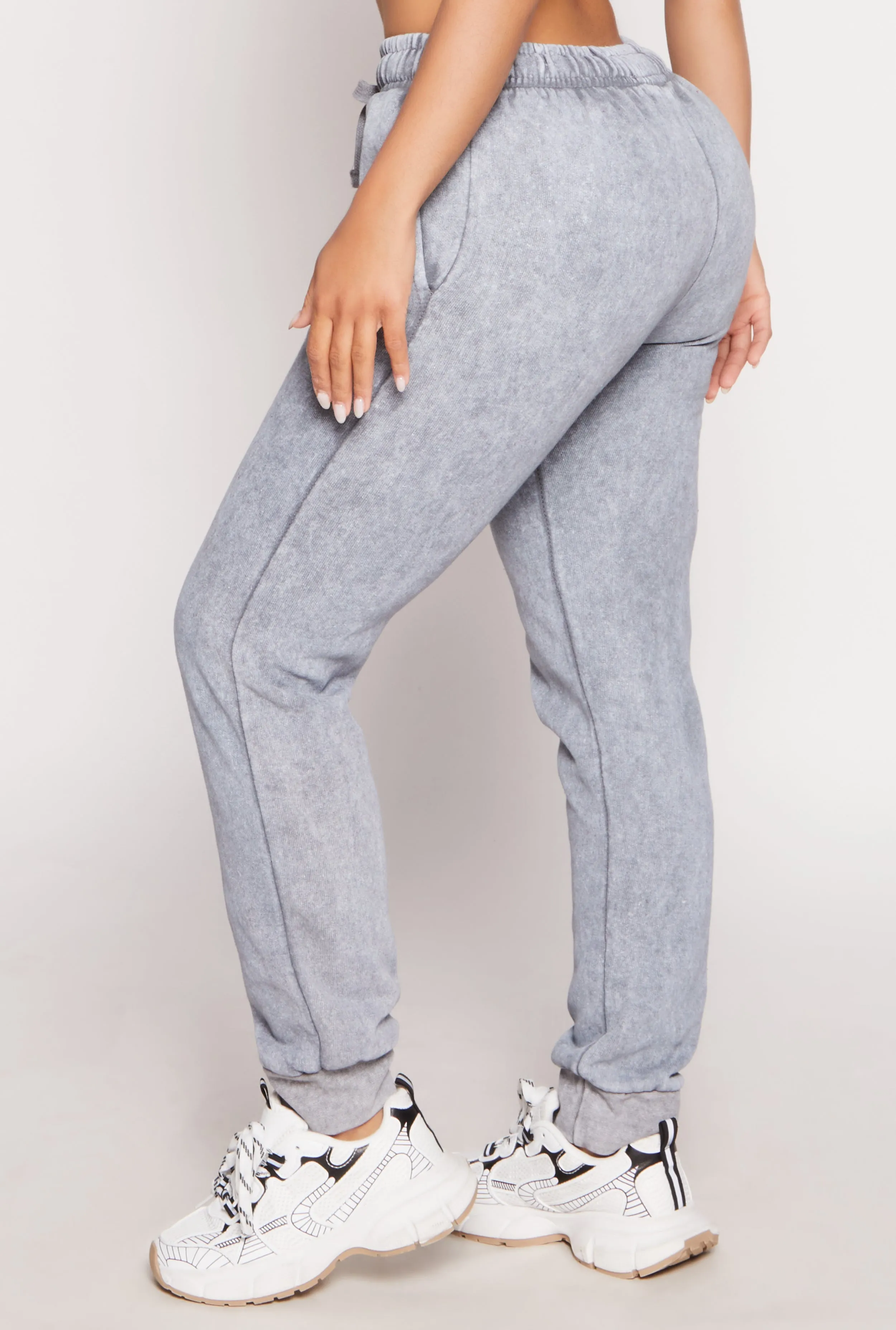 Fleece Acid Wash Drawstring Joggers sold by Rainbow product image thumbnail 3