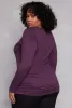 Plus Size Button Detail Cut Out Top sold by Rainbow