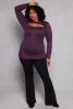 Plus Size Button Detail Cut Out Top sold by Rainbow