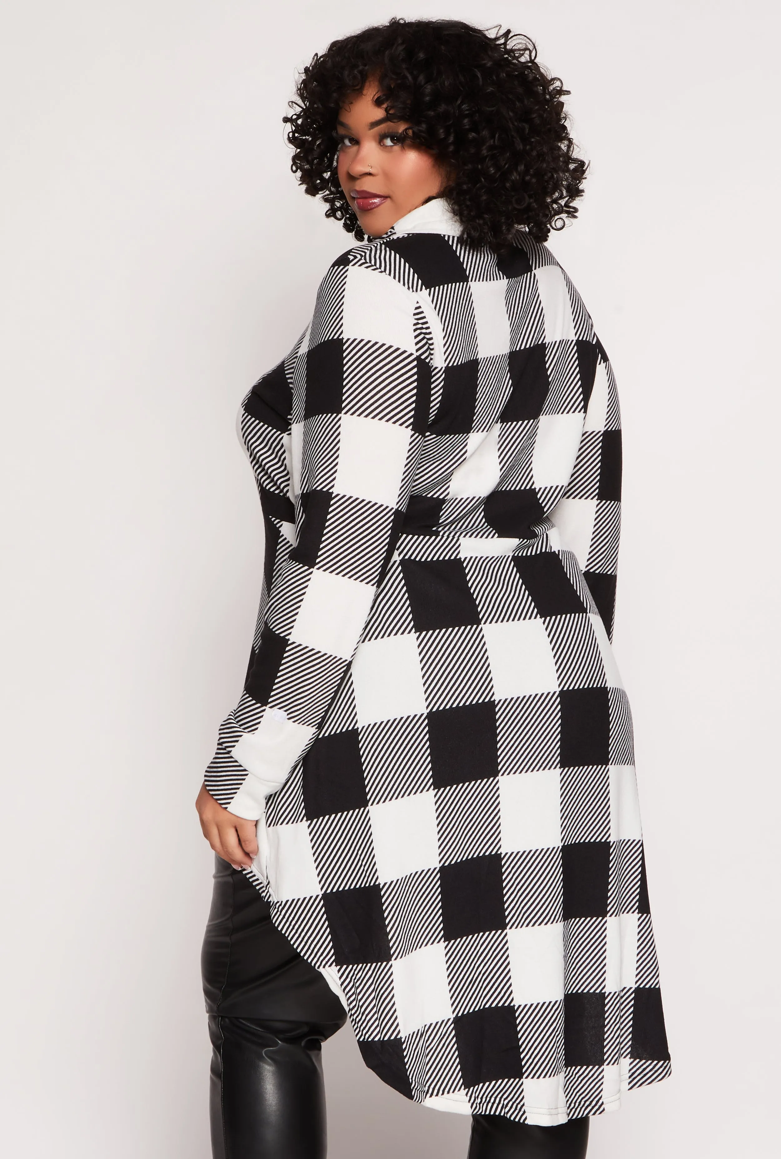 Plus Size Buffalo Plaid High Low Shirt sold by Rainbow product image thumbnail 3