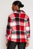 Plaid Sherpa Button Front Shacket sold by Rainbow