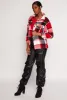 Plaid Sherpa Button Front Shacket sold by Rainbow