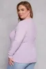 Plus Size Brushed Ribbed Knit V Neck Top sold by Rainbow