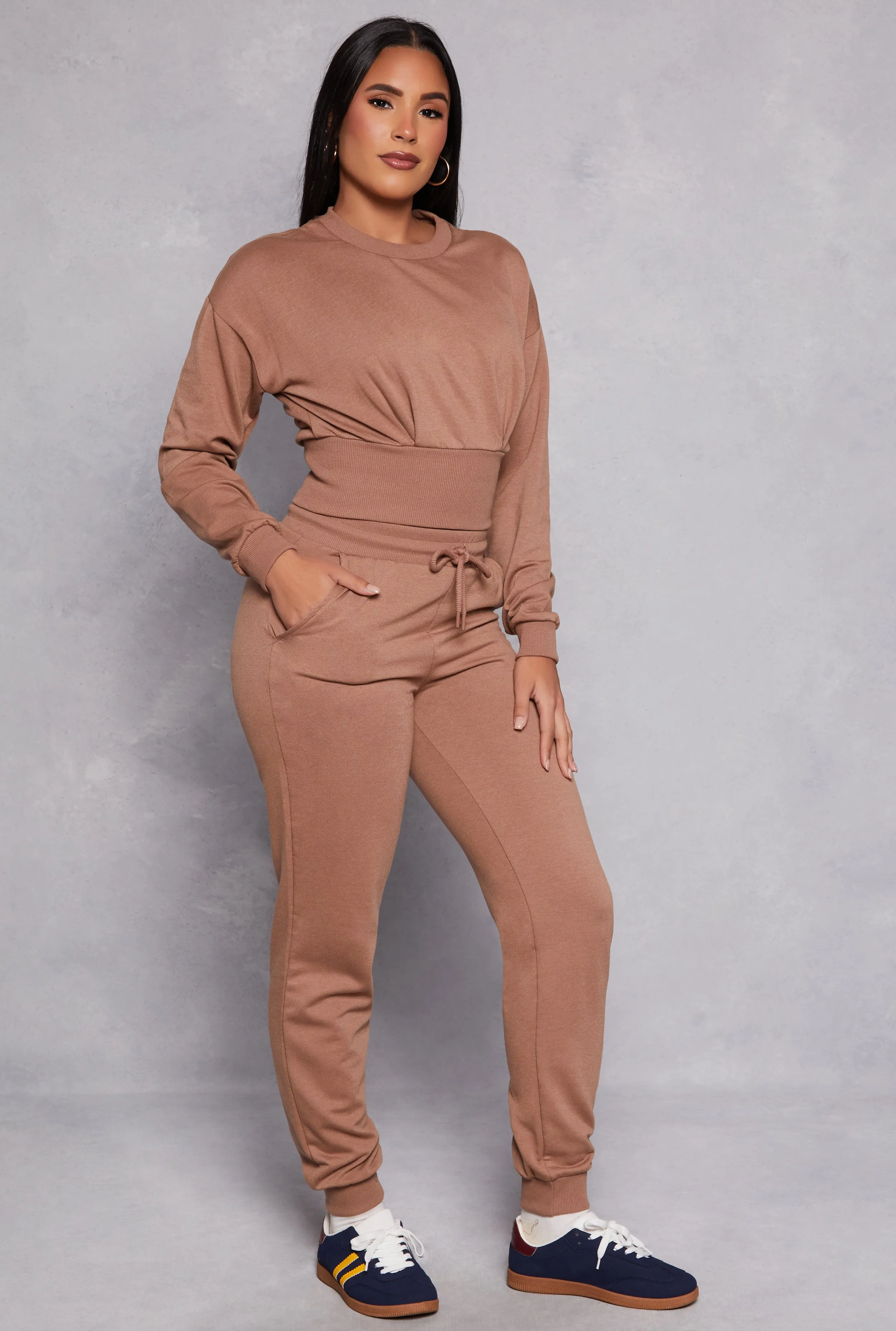 High Waist Drawstring Pocket Joggers sold by Rainbow