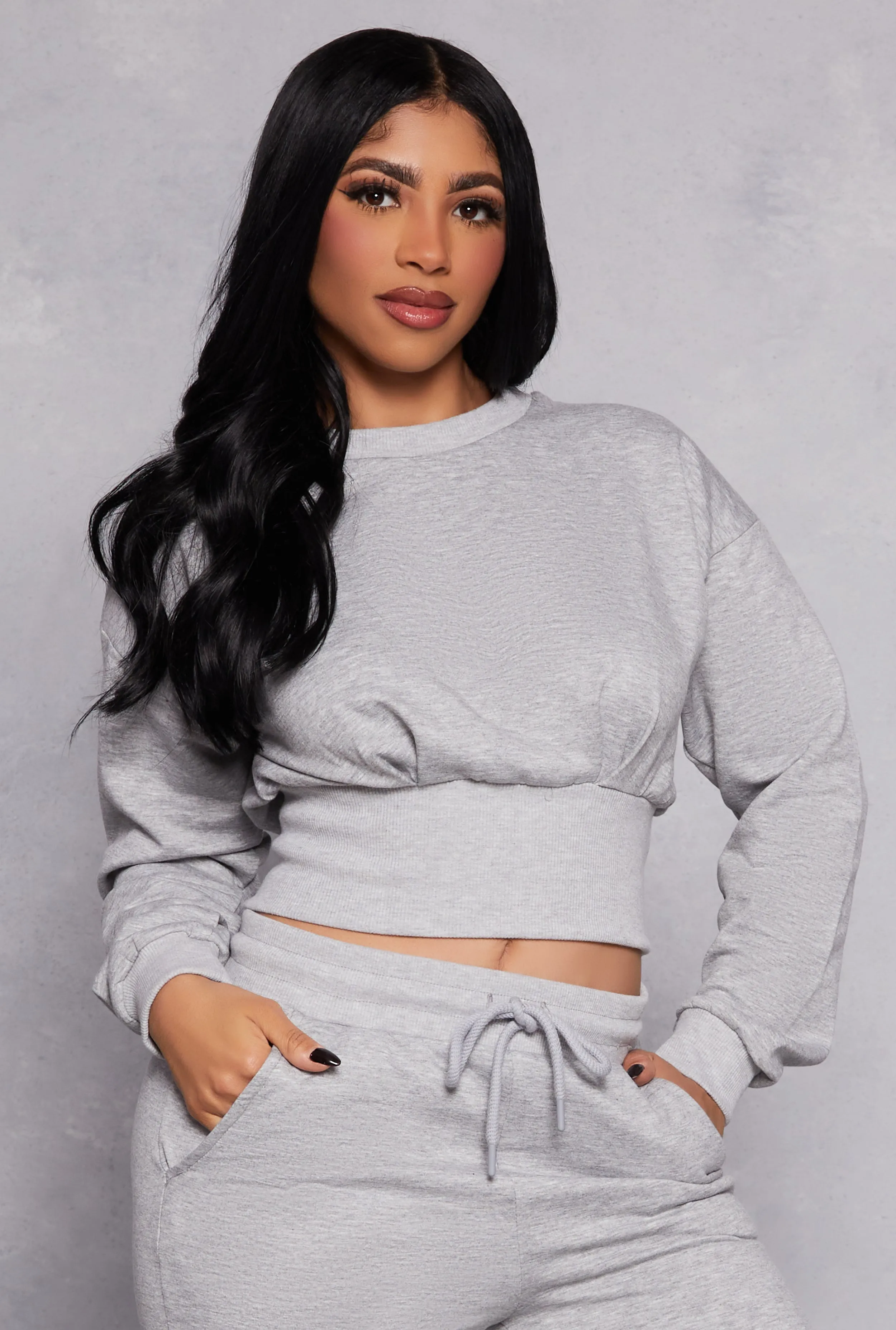 Crew Neck Cropped Sweatshirt sold by Rainbow