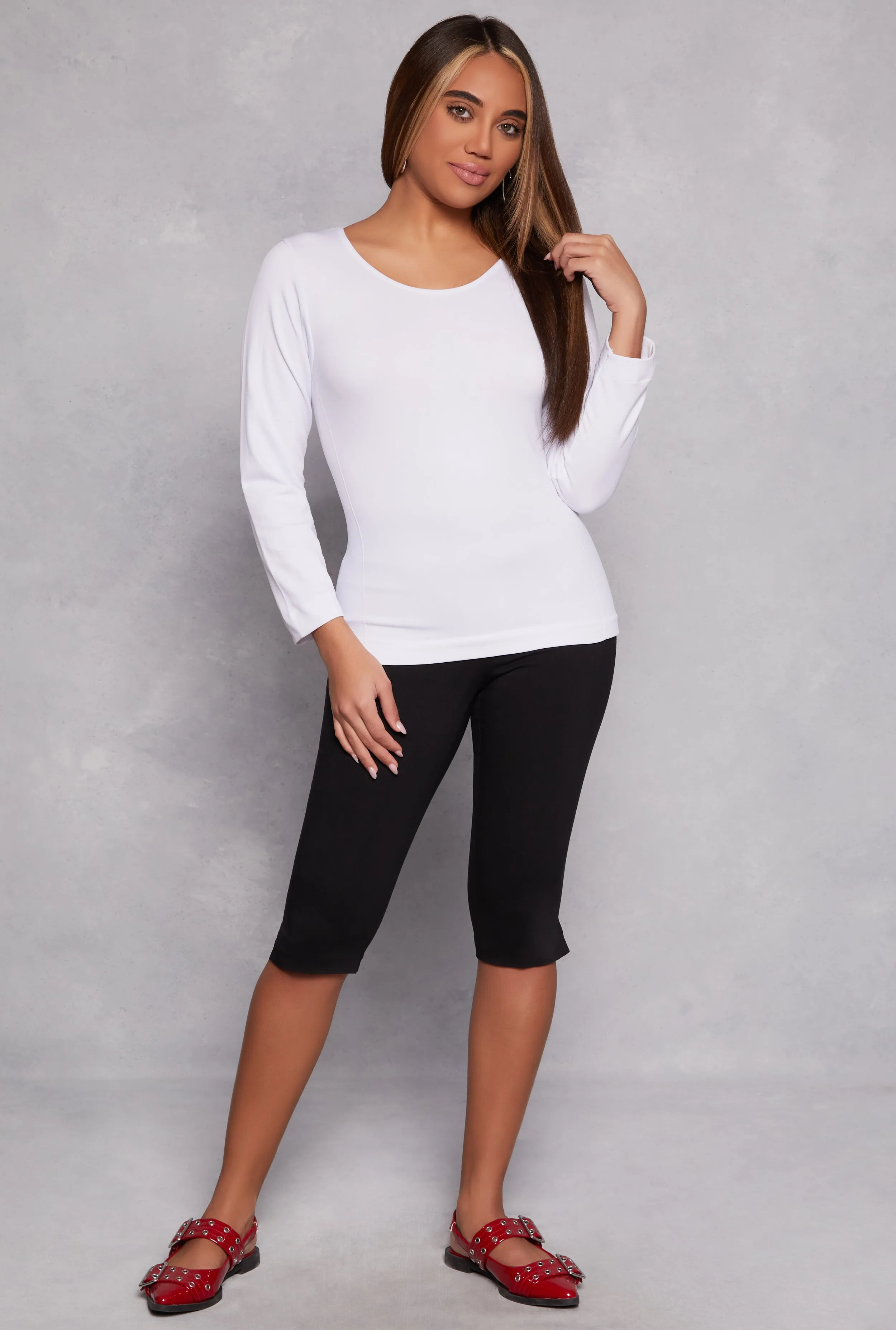 Seamless Fleece Lined Long Sleeve Top sold by Rainbow product image thumbnail 2
