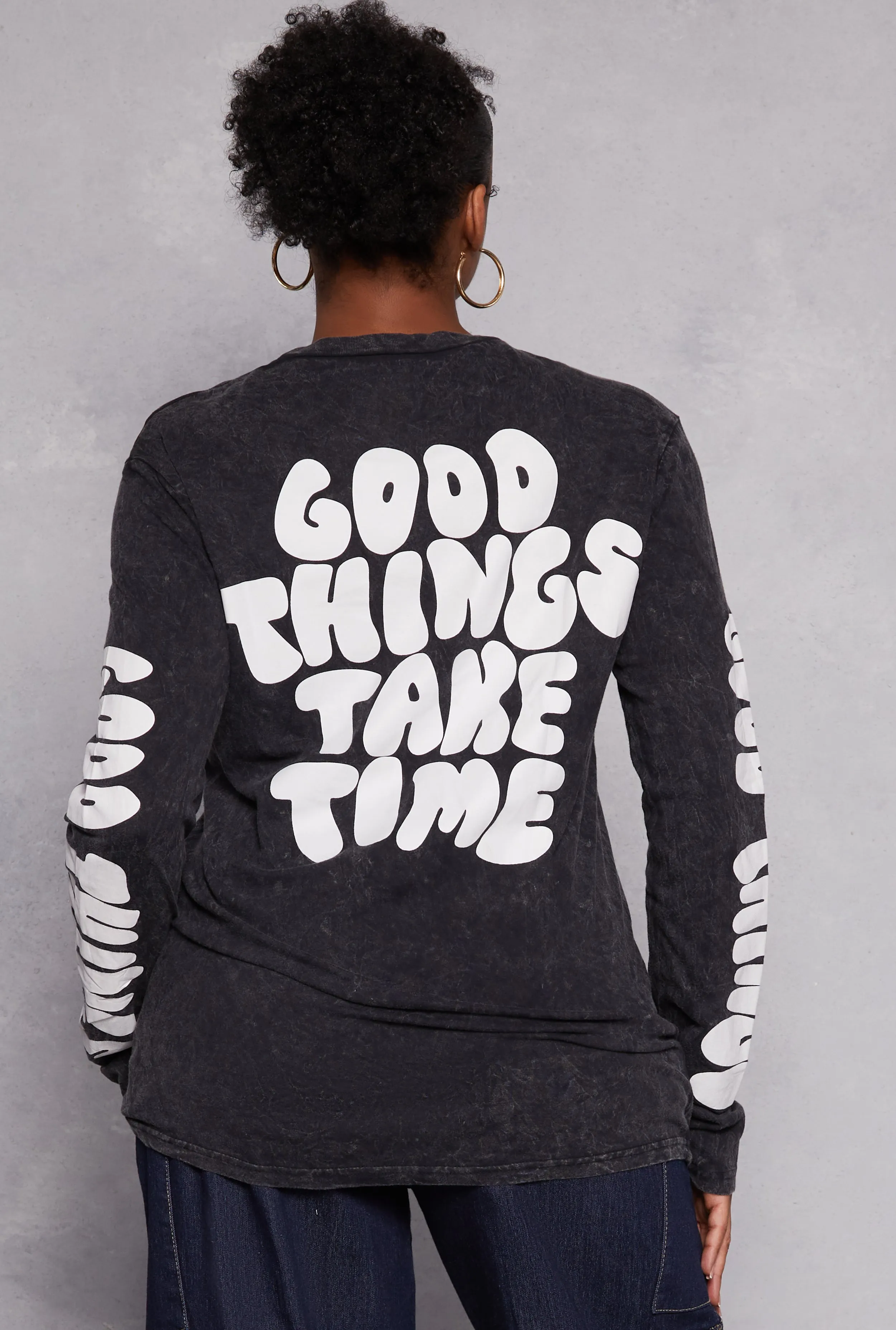 Plus Size Good Things Take Time Graphic Tee sold by Rainbow product image thumbnail 3