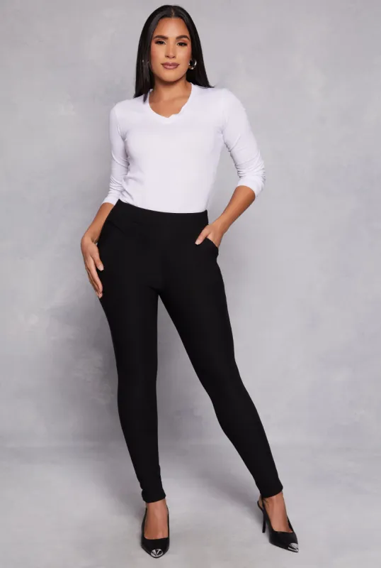 Scuba Skinny Leg Dress Pants sold by Rainbow