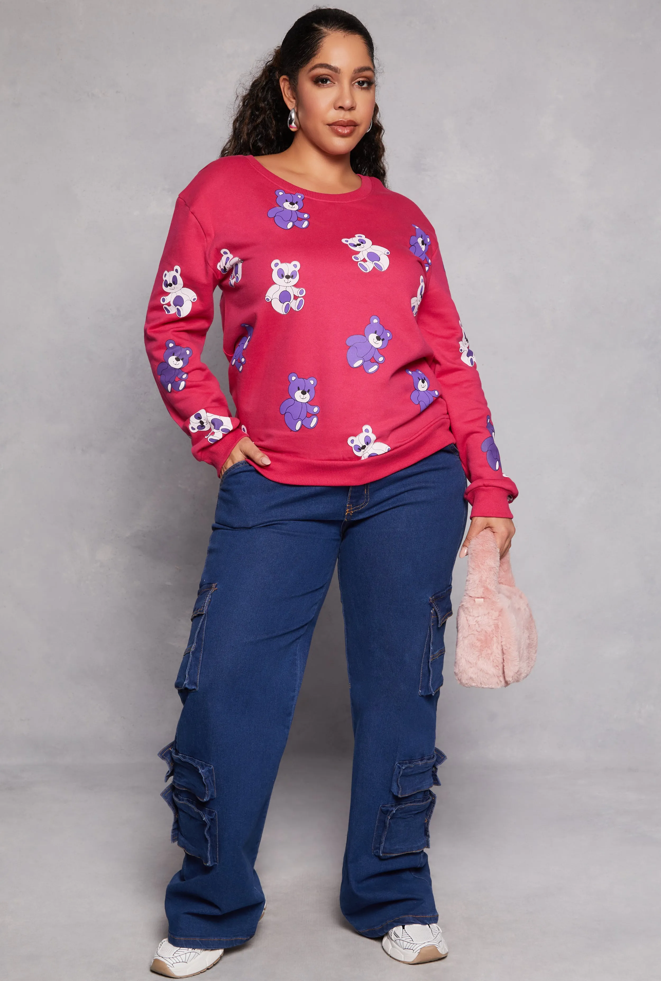 Plus Size Bear Print Graphic Sweatshirt sold by Rainbow product image thumbnail 2