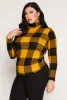 Plus Size Buffalo Plaid Mock Neck Top sold by Rainbow