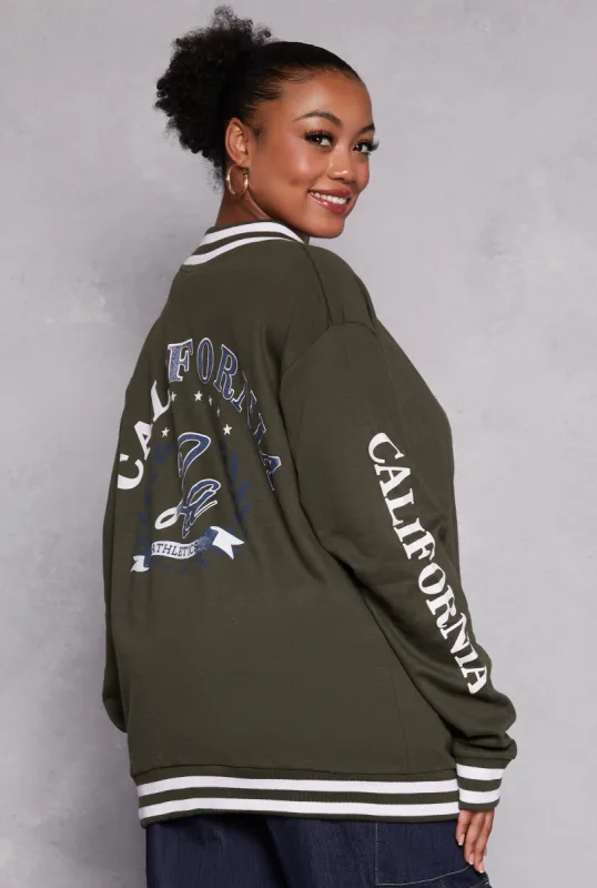 Plus Size Los Angeles California Varsity Jacket sold by Rainbow