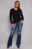 Long Sleeve V Neck Tee sold by Rainbow