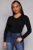 Long Sleeve V Neck Tee sold by Rainbow