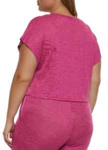 Plus Size Brushed Knit Dolman Sleeve Top sold by Rainbow